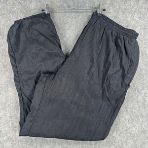 Vintage Givenchy Pants Womens 1X Plus Black Nylon Lined Track 90's Streetwear